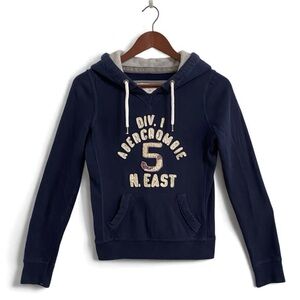 DIV. 1 ABERCROMBIE 5 N.EAST pullover navy hoodie XS